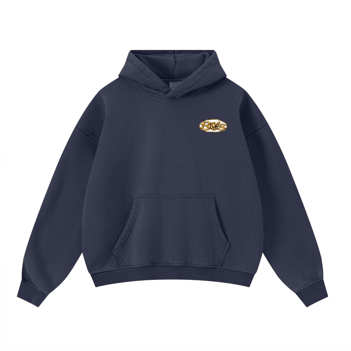 400GSM Unisex Washed Heavyweight Boxy-Fit Hoodie Vintage Royal Blue